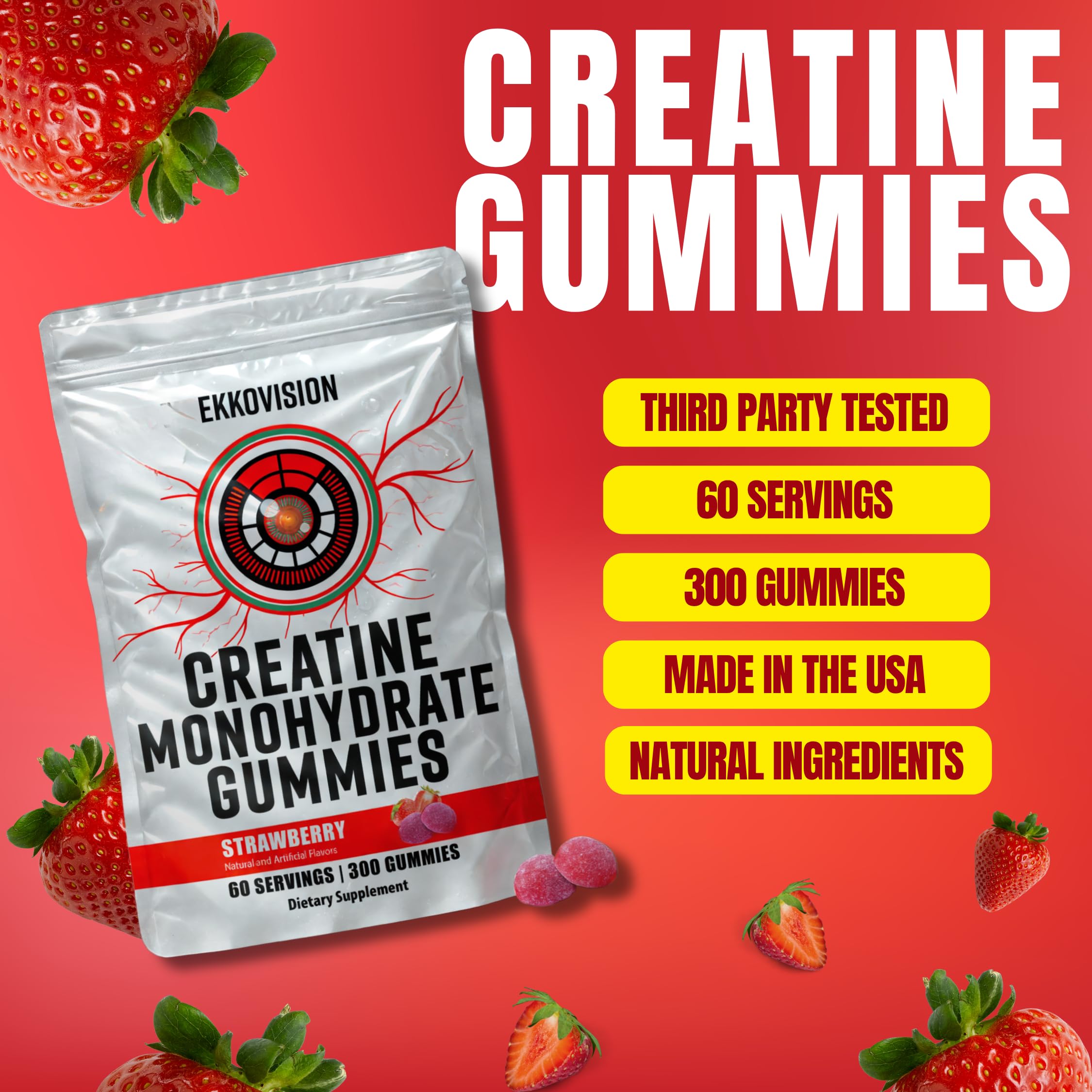 Ekkovision gummies orange-serving-pack with pre-measured doses for easy dosing
