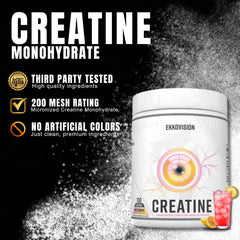 Ekkovision creatine powder blends into shakes for steady energy during workouts