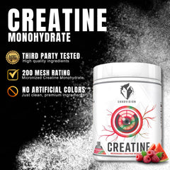 Scoop of Ekkovision Creatine Monohydrate powder for easy mixing