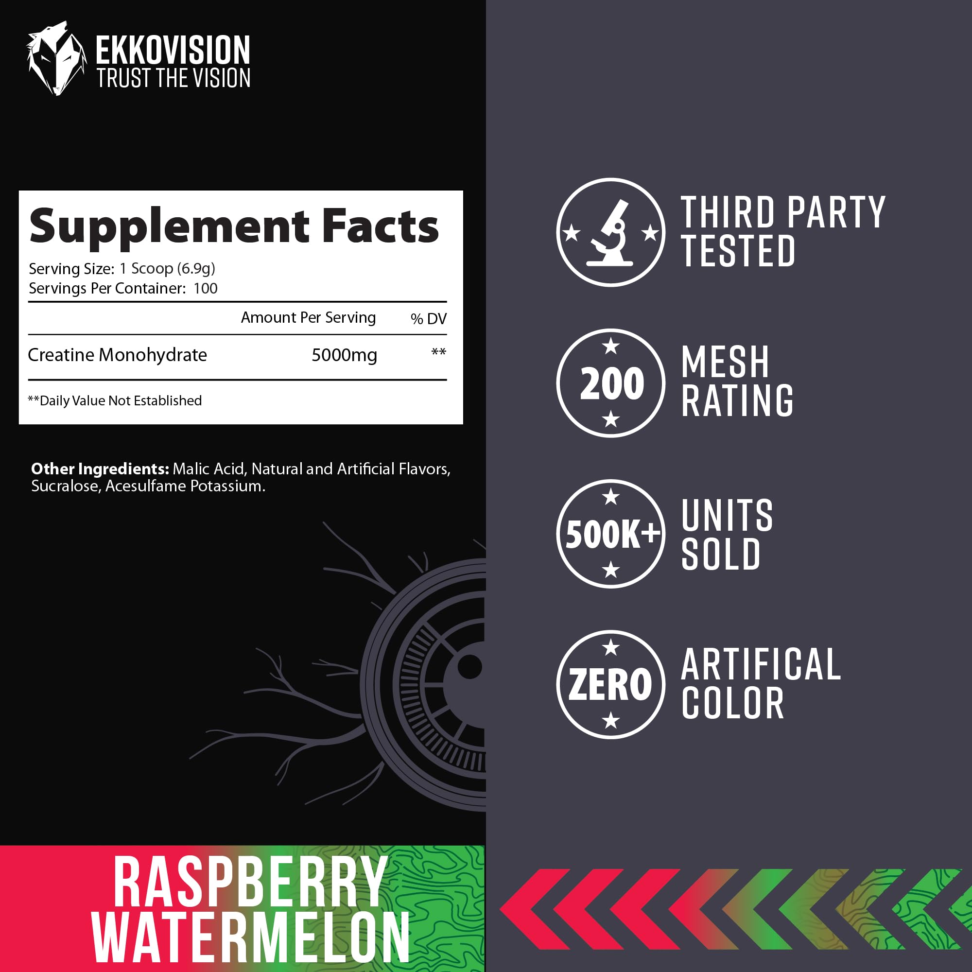 Shaker bottle with Ekkovision Creatine Monohydrate ready to fuel training
