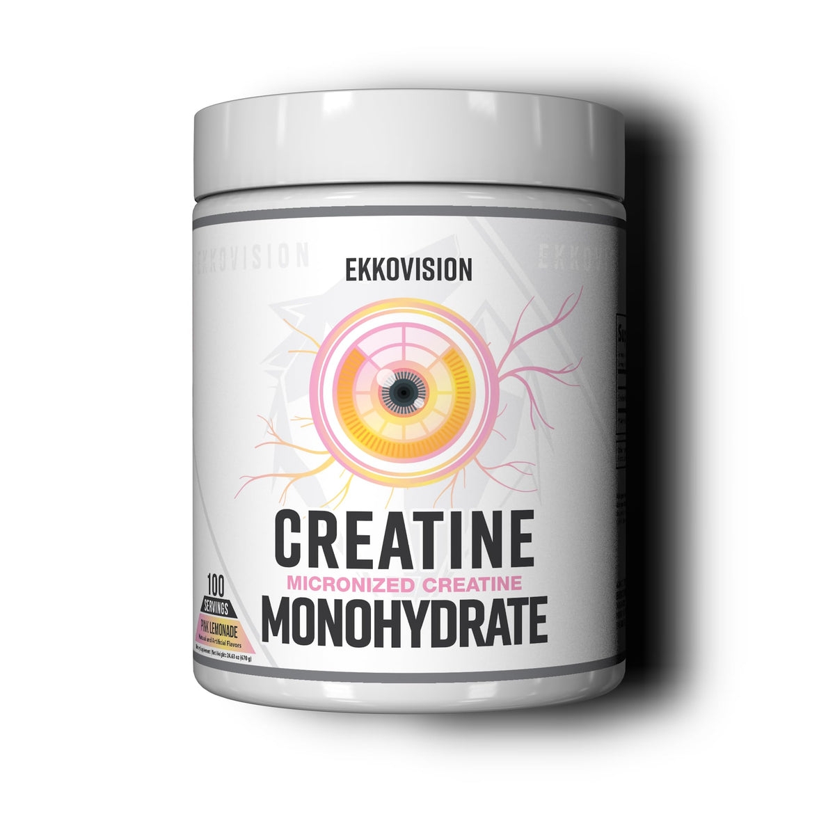 Ekkovision pink lemonade creatine powder with micronized texture ideal for smooth mixing
