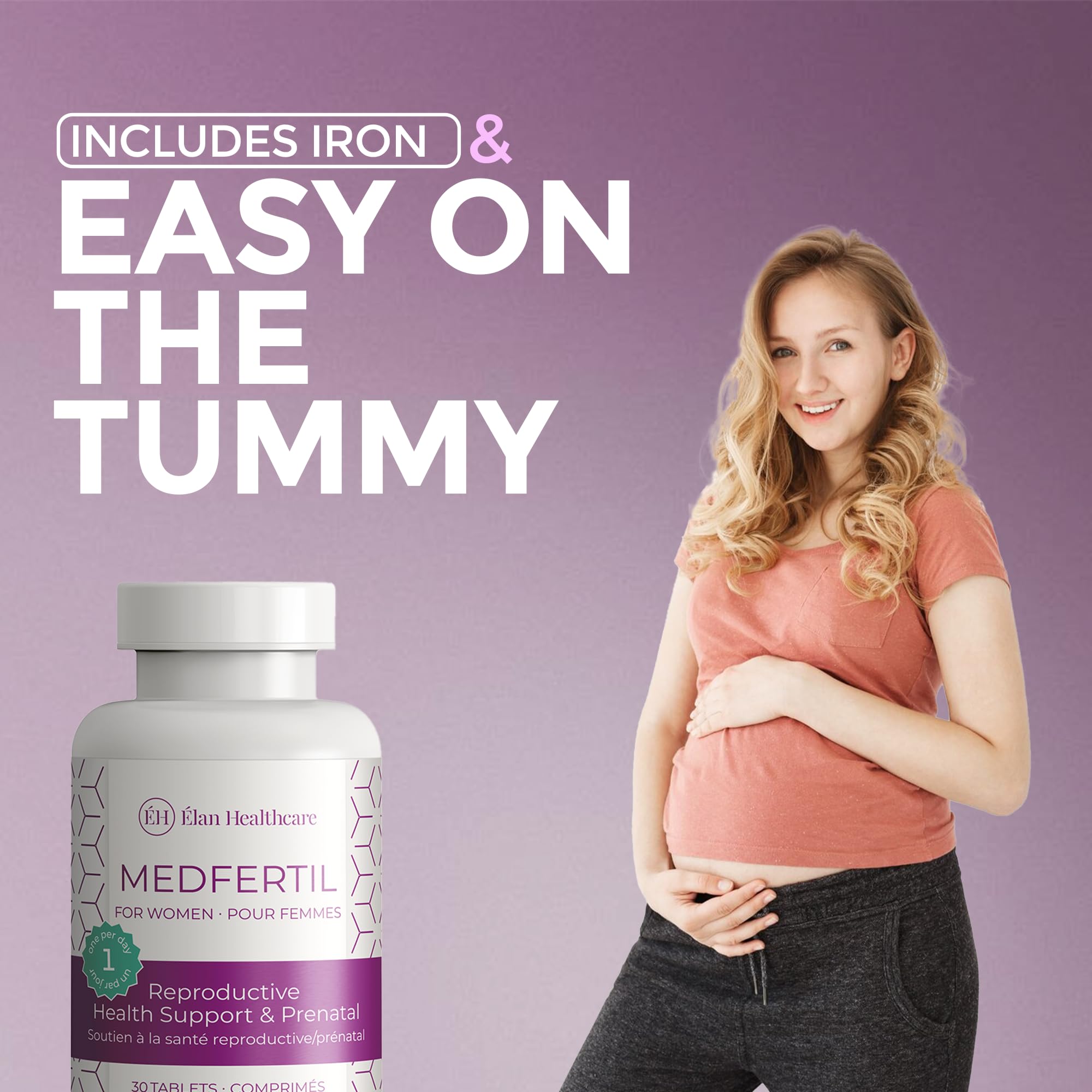 ÉLAN HEALTHCARE MedFertil packaging communicates quality and prenatal support.
