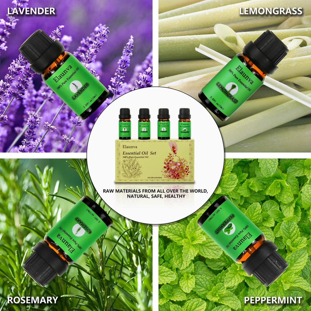 Elaunva Grass Set lemongrass oil bottle brightens spaces with citrus zest.