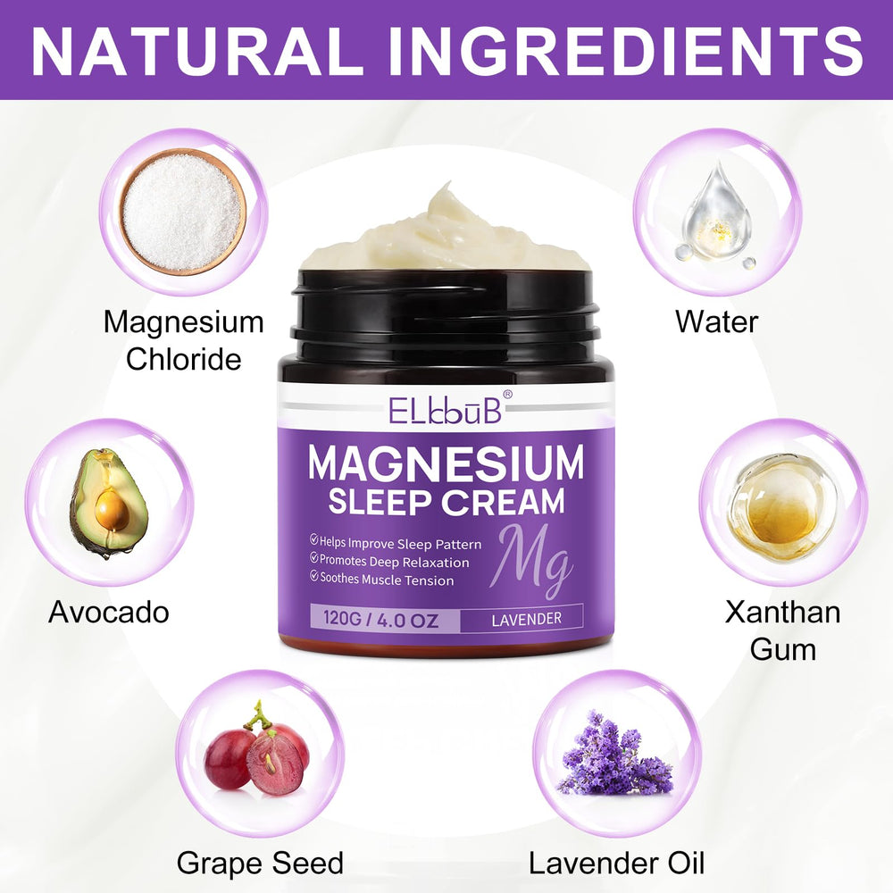 ELBBUB Magnesium Cream lavender aroma aids relaxation.