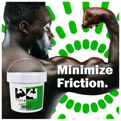 Elbow Grease Light Formula massage application demonstrates skin hydration and soft feel.