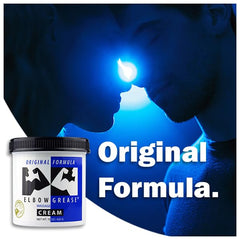 Elbow Grease massage cream with mineral oil base delivers smooth application and comfortable skin feel.