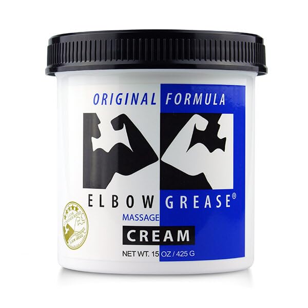 Elbow Grease Original unscented massage cream 15oz bottle provides silky glide for soothing massage.