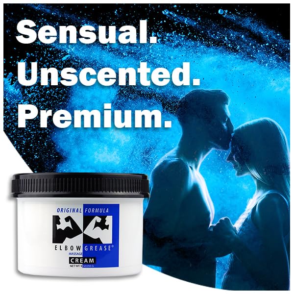 Elbow Grease Original Massage Cream packaging highlights portable 9oz size for travel and clinics
