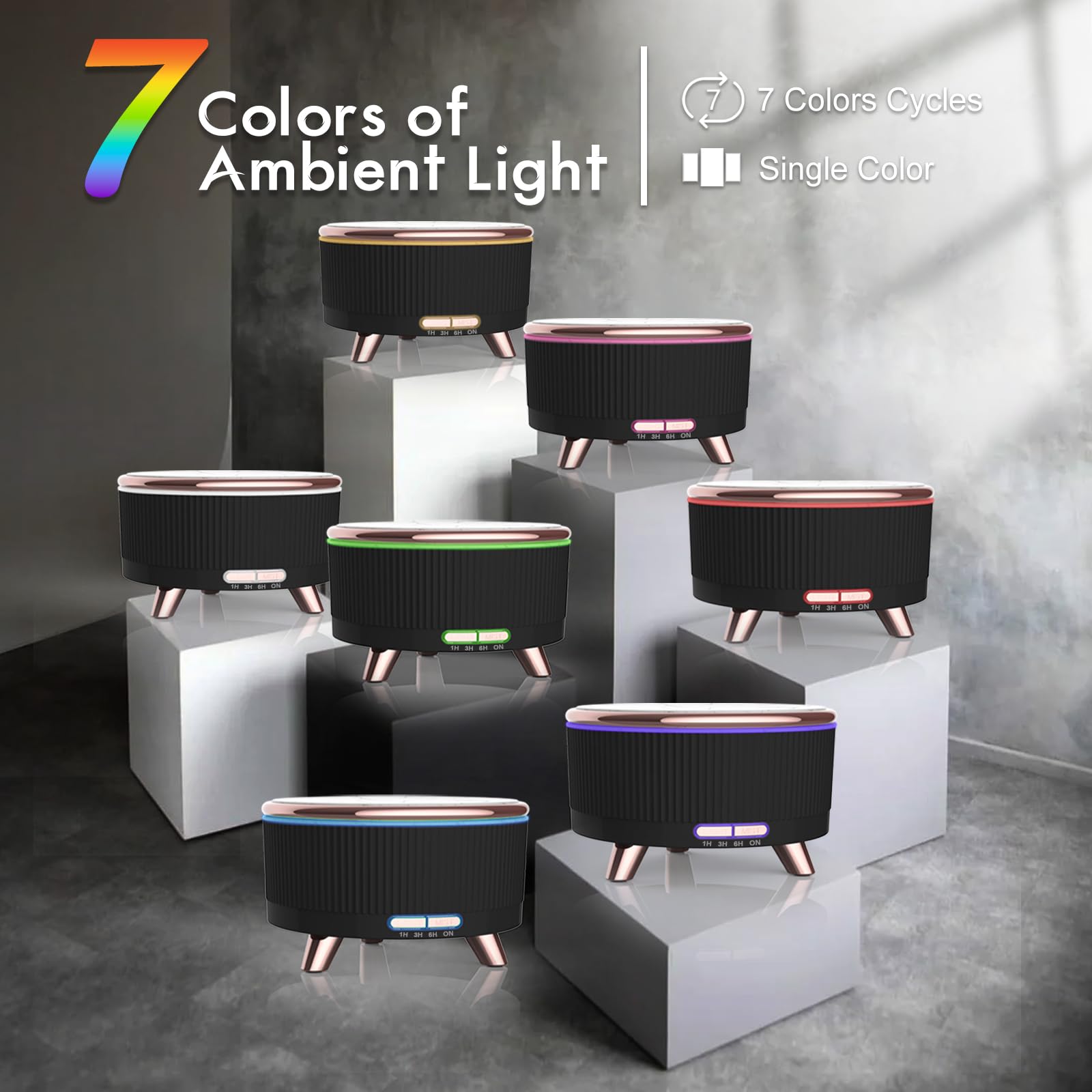 Elcxsla diffuser 7-colour LED lights for mood lighting