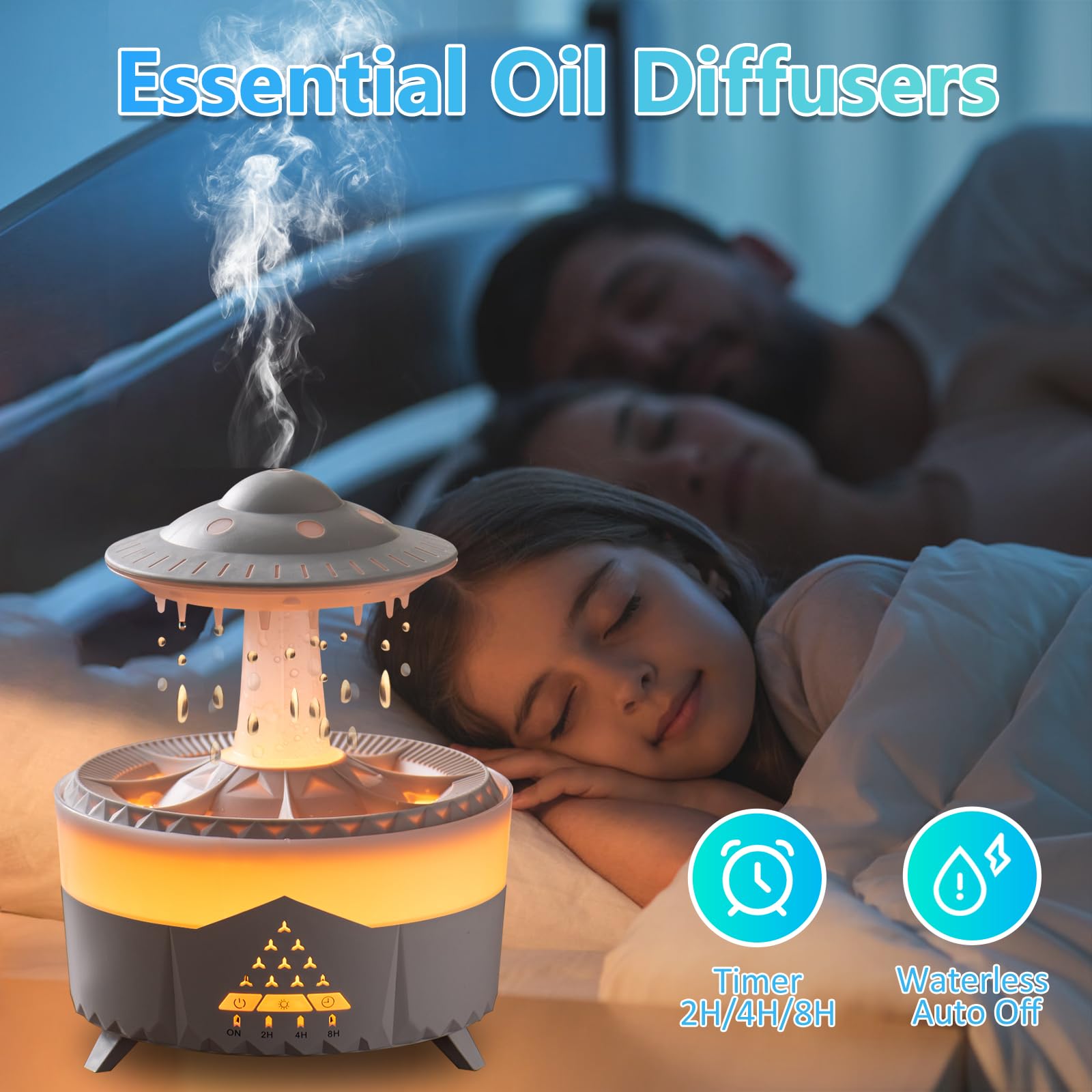 Elcxsla diffuser raindrops pairing creates romantic ambience in any living space.