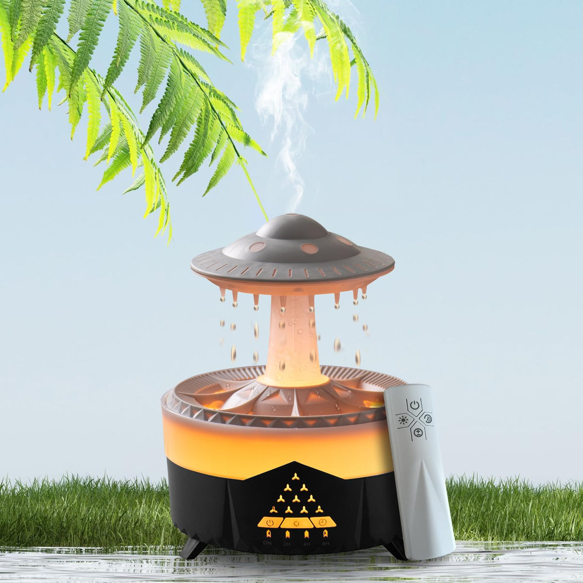 Elcxsla diffuser with UFO design showcases 350ml capacity for long-lasting room fragrance.