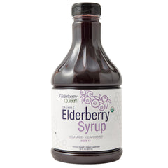 Elderberry Queen Organic Syrup bottle ready for daily immune support.