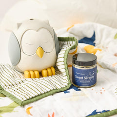 Texture of Elderberry Queen balm during application for calming hydration