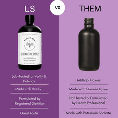 Elderlane label highlights gluten-free and natural ingredients.