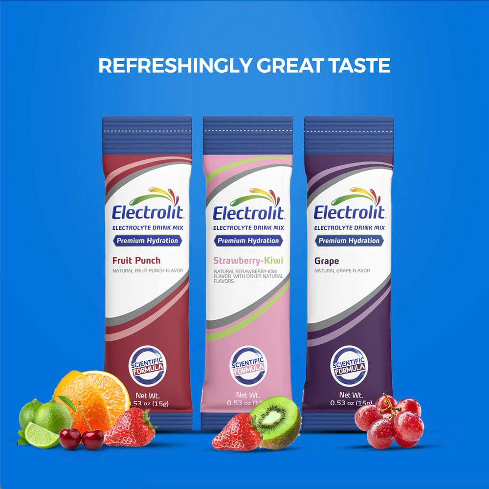 Electrolit dissolves quickly in water for a refreshing beverage