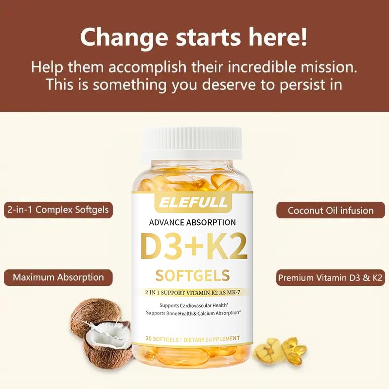 Elefull fermented chickpea K2 and MK7 for high bioavailability