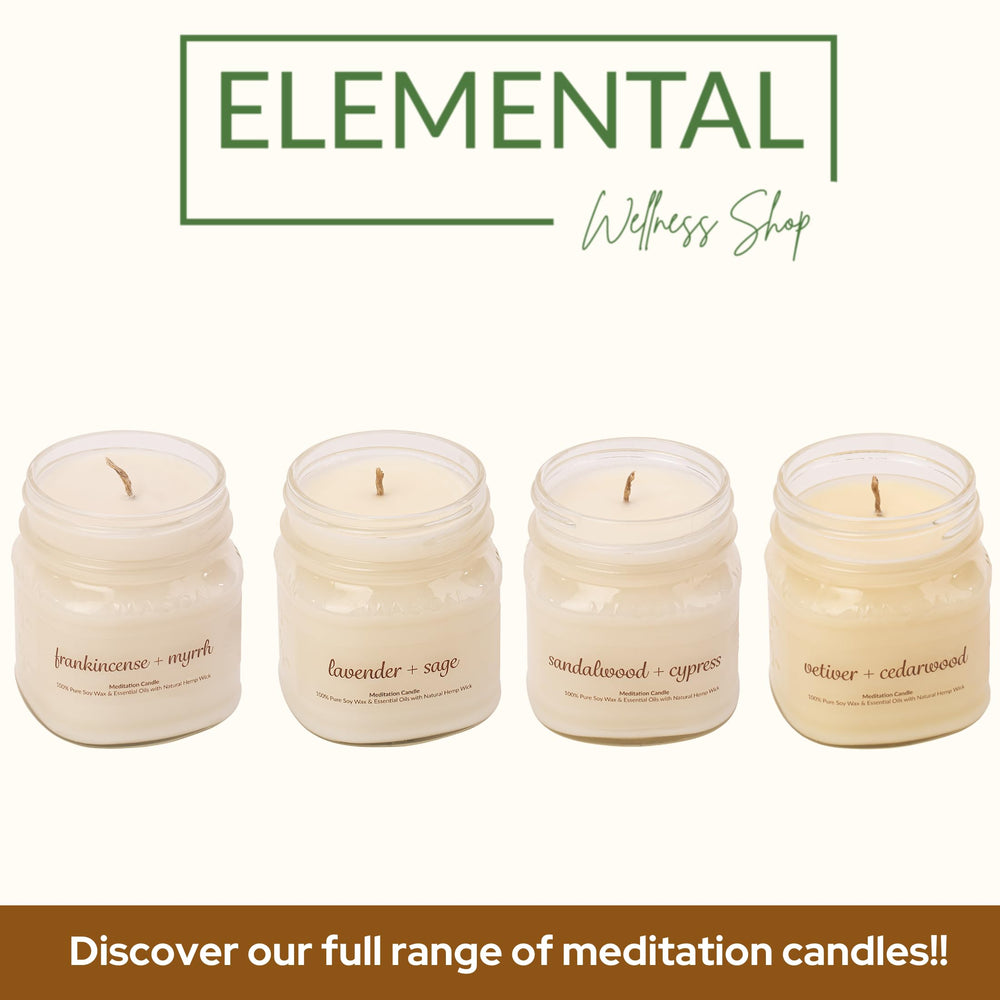 Elemental Wellness gift-ready candle ideal for mindful gifting.