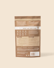 Elements Truffles vegan protein scoop emphasizes 18 g protein per serving for workouts.