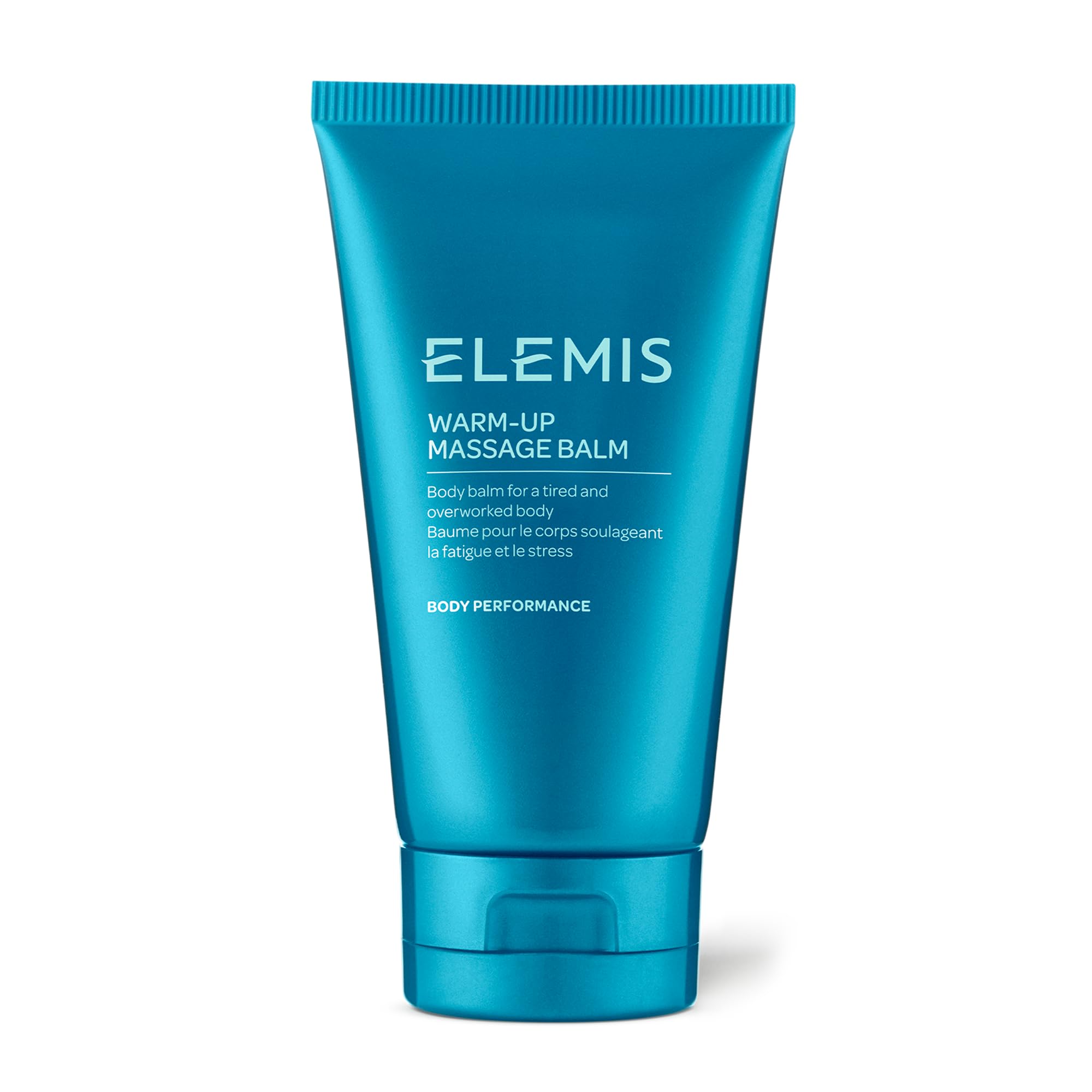 Elemis Warm-Up Massage Balm bottle pour for quick warming massage.