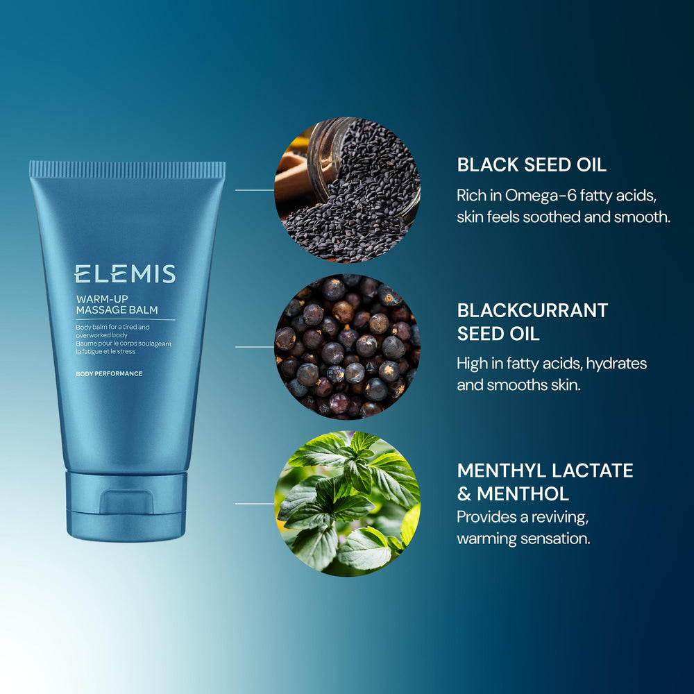 Elemis Warm-Up Massage Balm hand application demonstrates effortless pre-massage warmth.