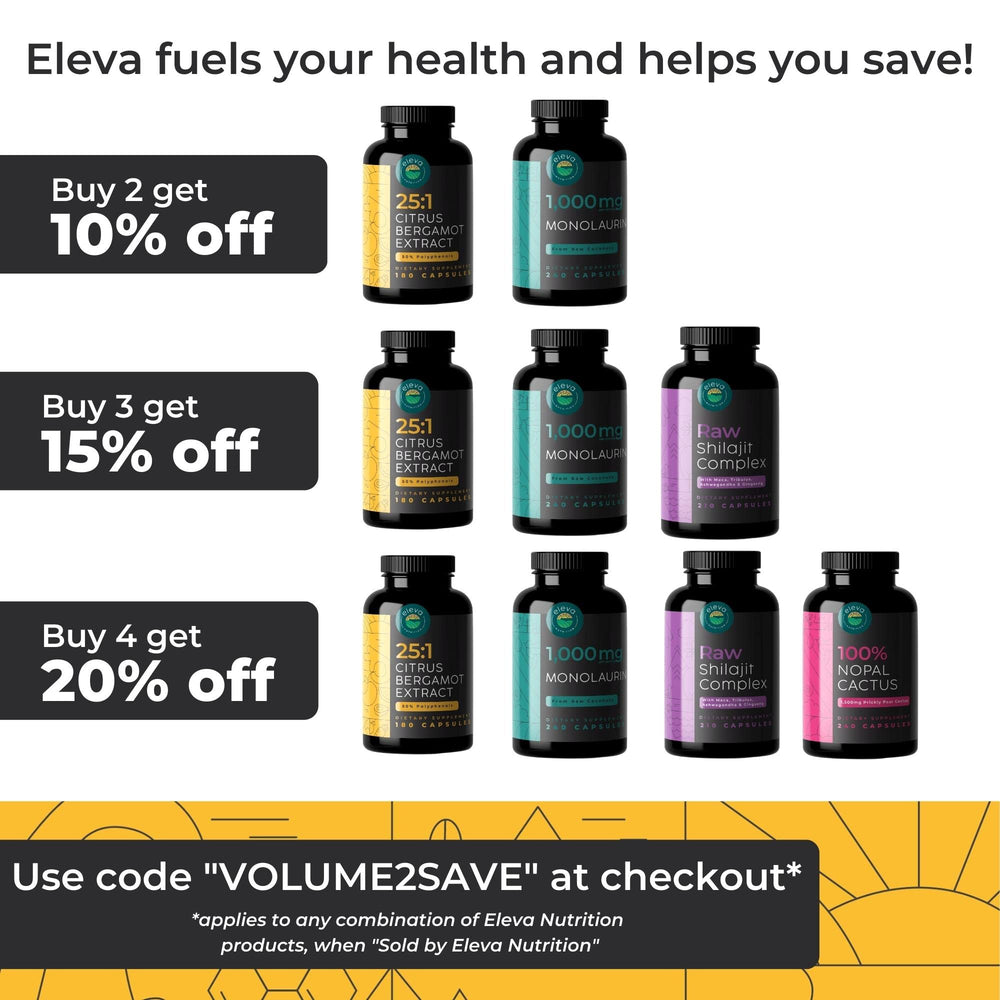 Eleva Nutrition family-owned quality seal on packaging.