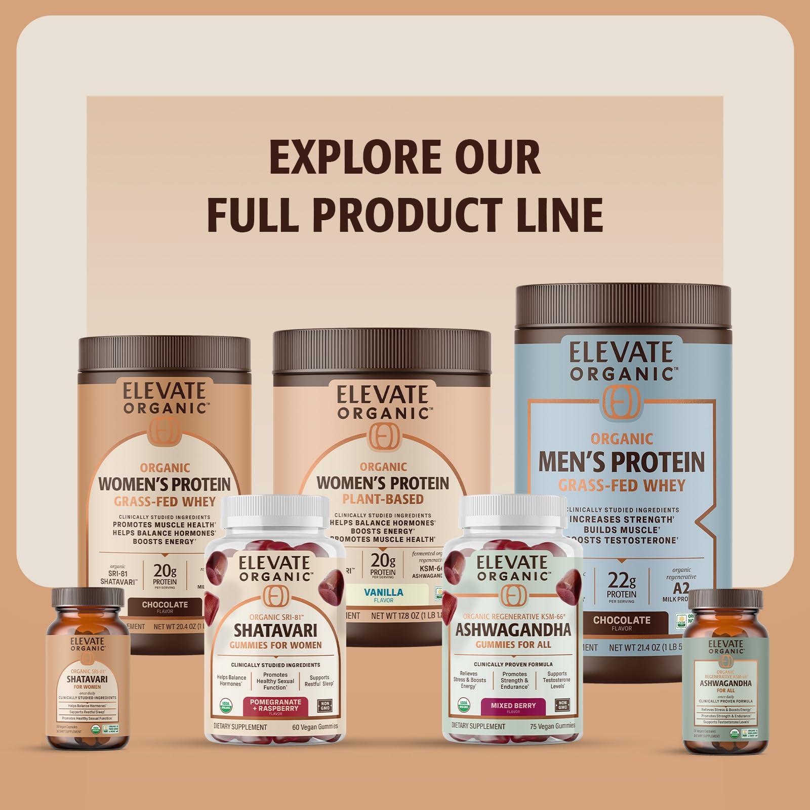 Made in USA label on Elevate Organic SRI-81 gummies conveys quality control