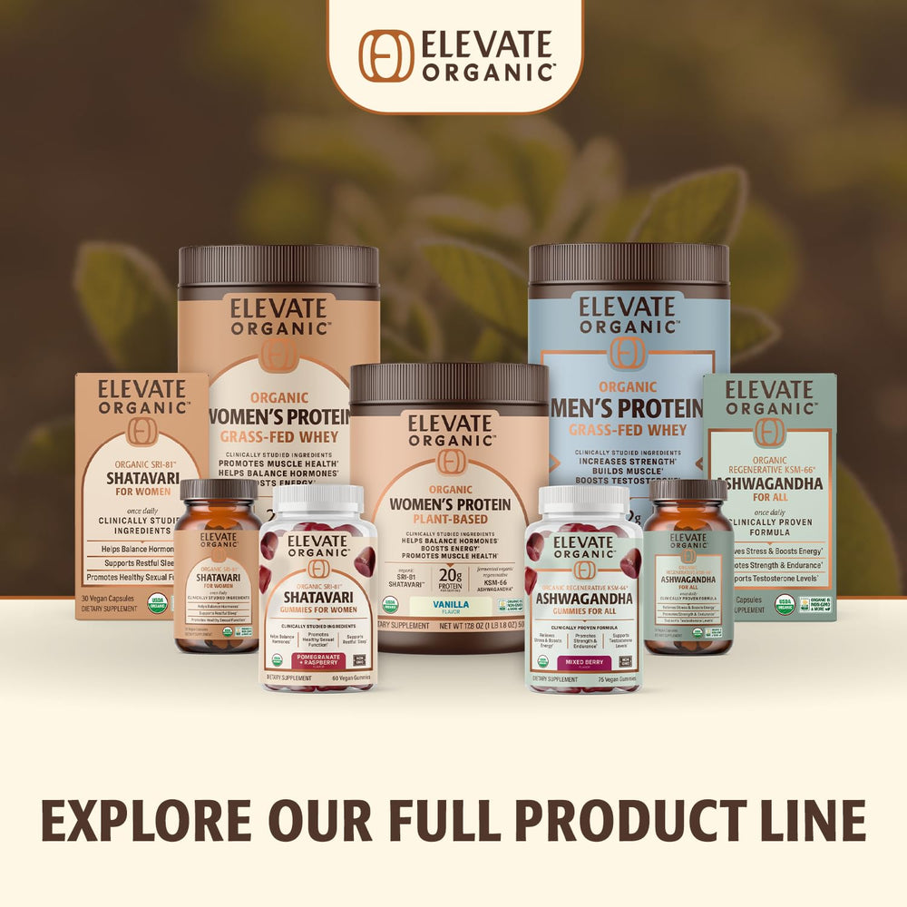 Elevate Organic SRI-81 gummies with USDA Organic badge for clean ingredients