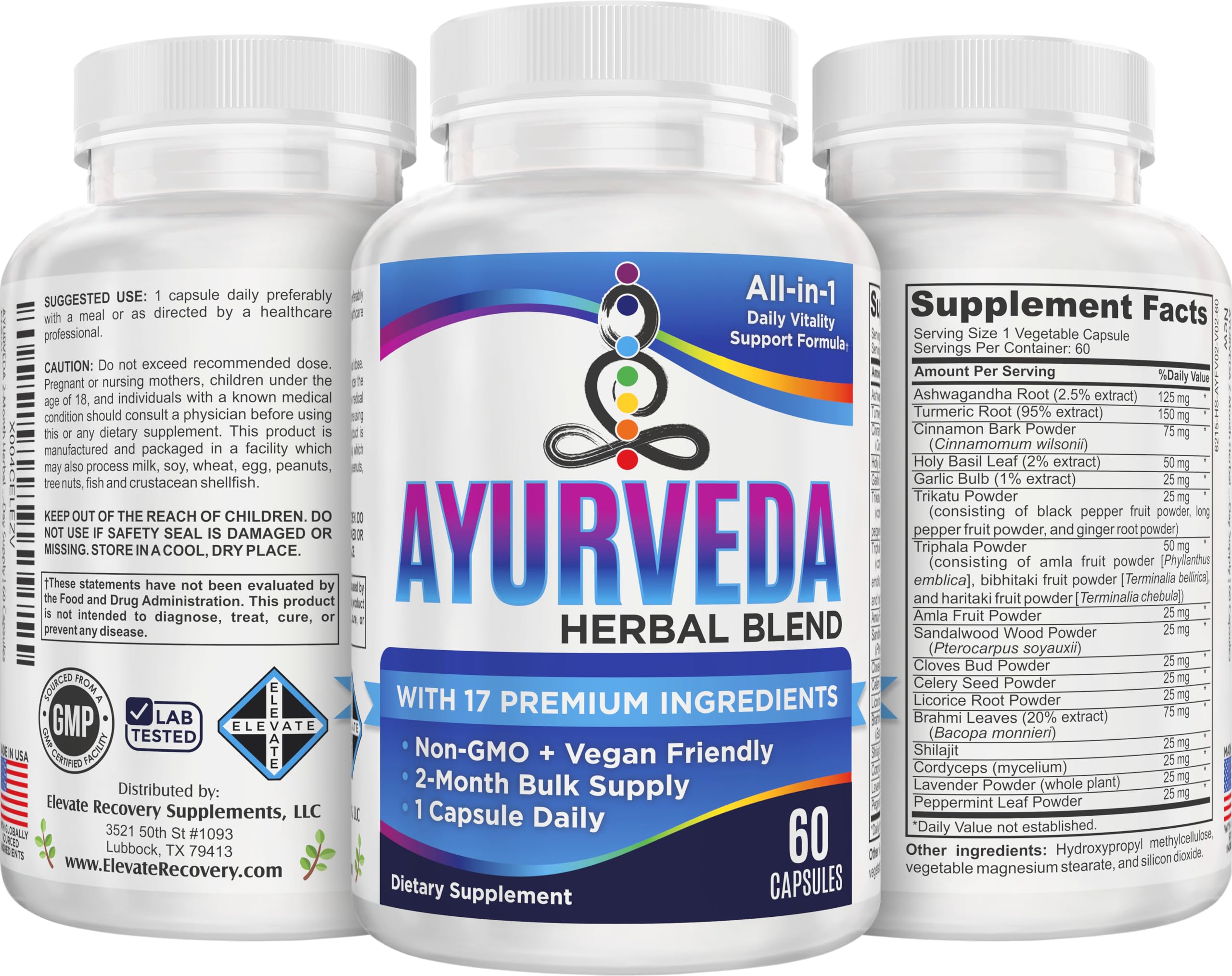 Elevate Recovery 60-day supply bottle ready for ongoing use