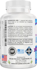 Elevate Recovery ingredients blend featuring 10 botanicals for balanced breathing support.