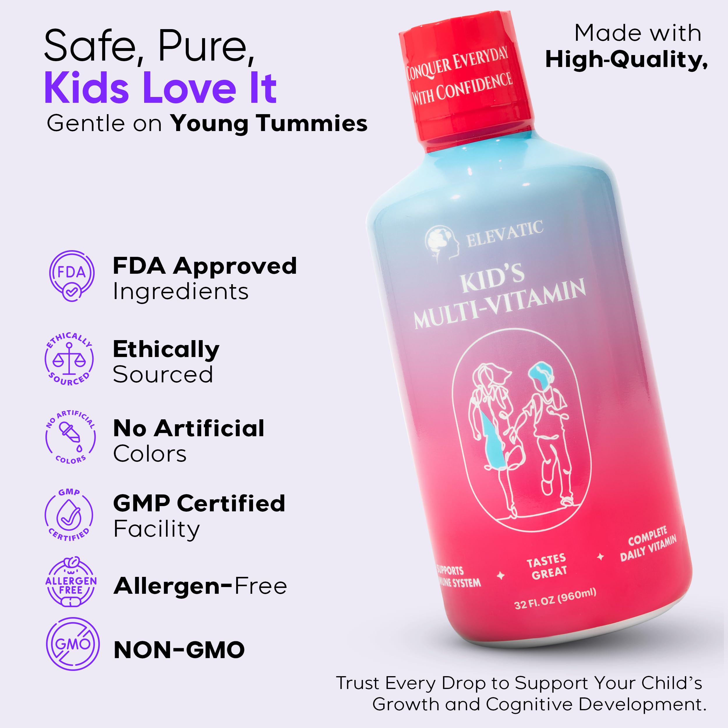 32-ounce bottle provides a month’s supply for a child.