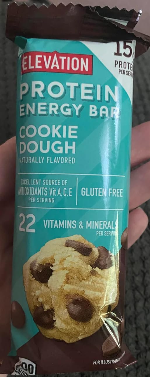 Elevation by Millville cookie dough bar bite shot highlighting soft interior and flavor.