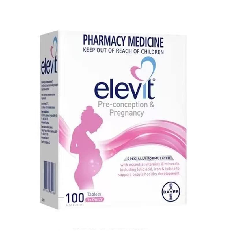 Elevit tabs pack-shot promotes easy daily supplementation for planning pregnancy.