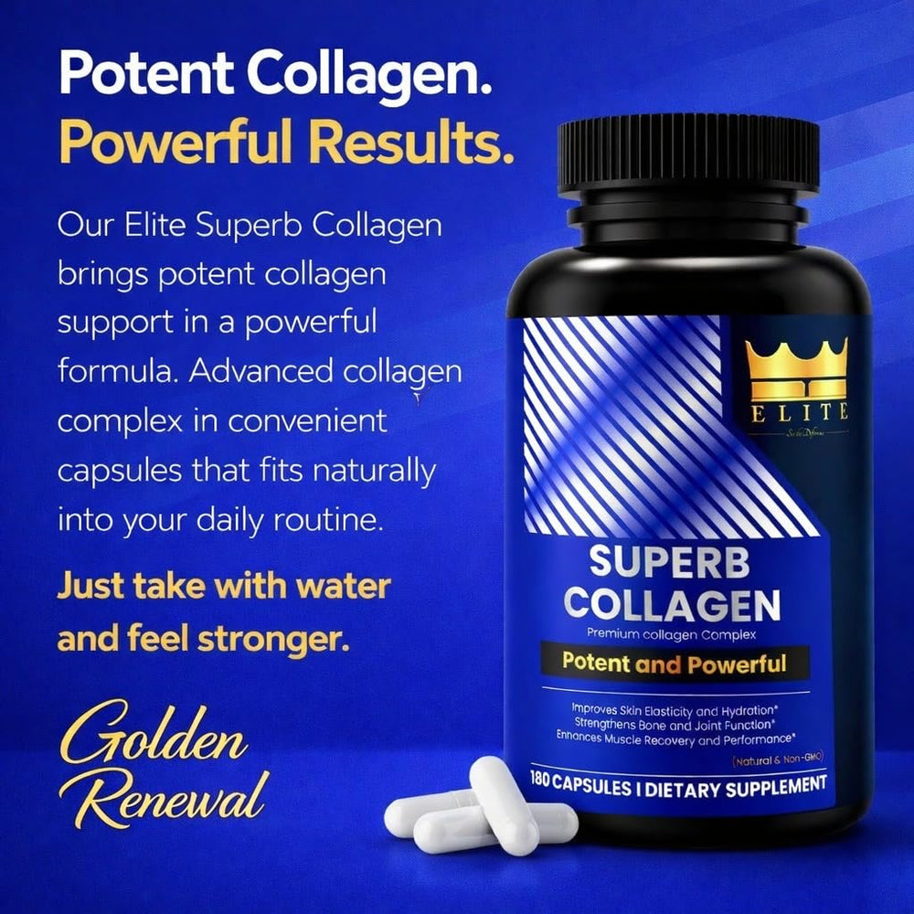 ELITE Crown Elite Superb Collagen glass of water ready for daily use