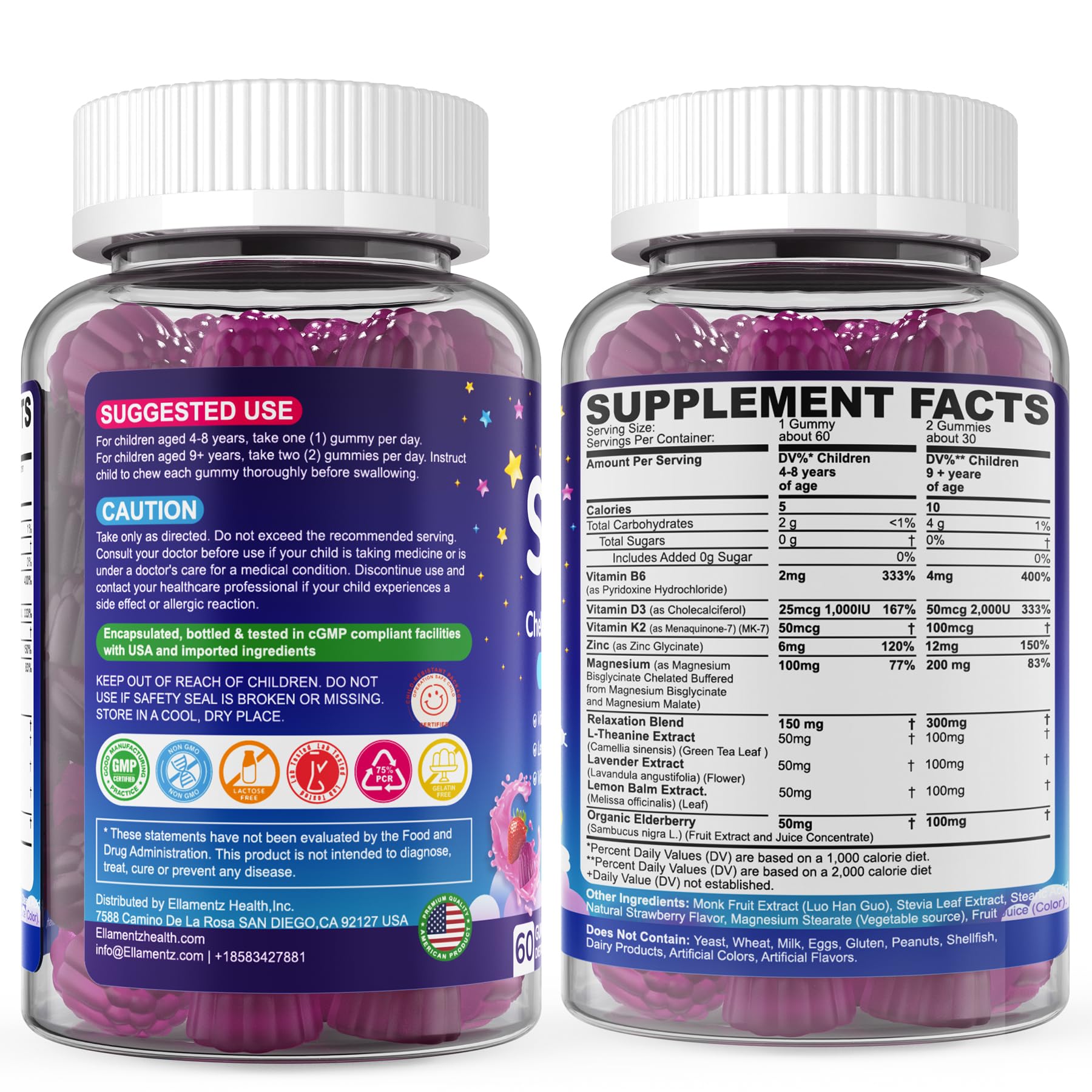 Bedtime scene shows gummies ready for a peaceful night routine.