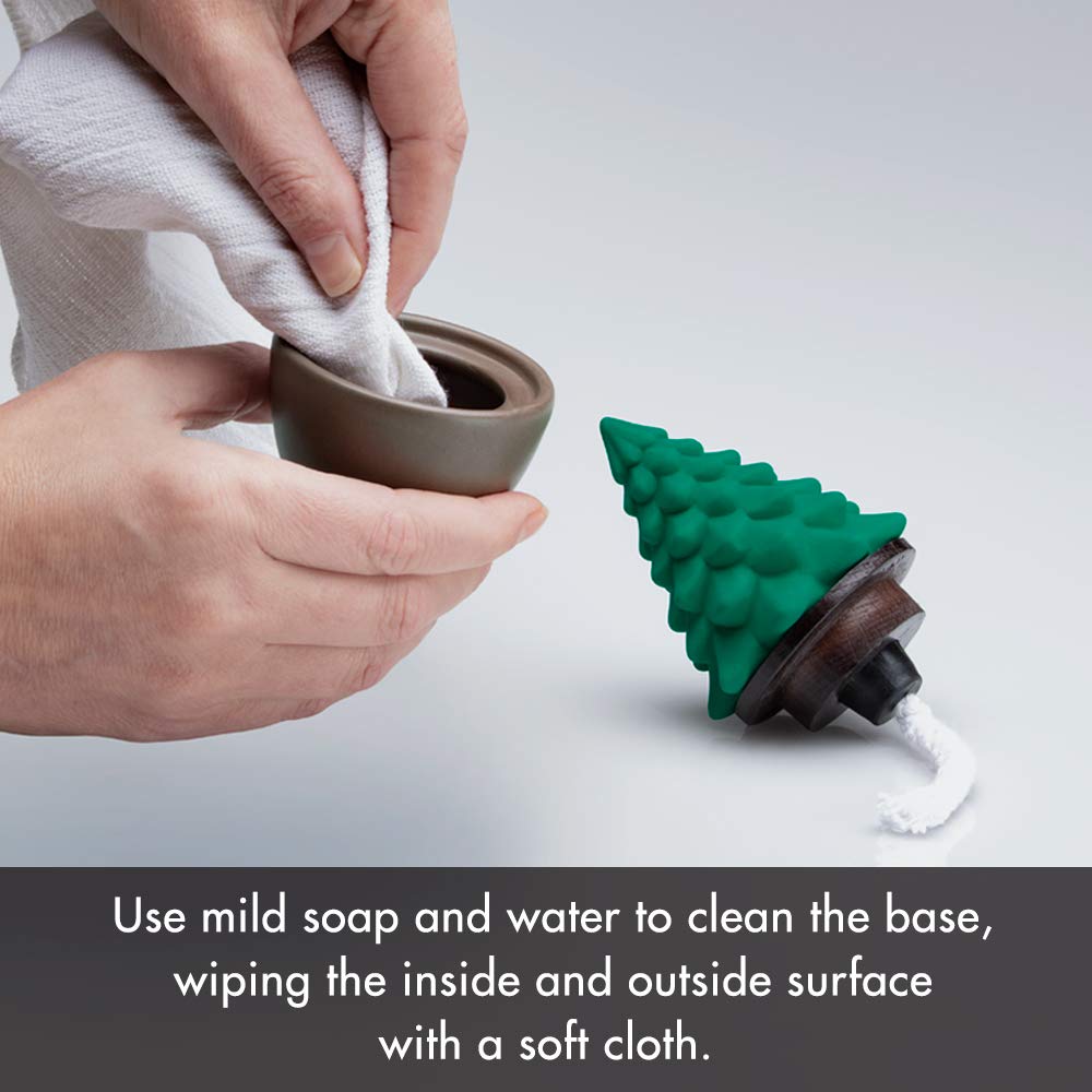 Ellia Evergreen diffuser in holiday setting fits compact spaces.