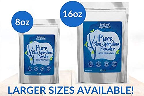 Indigo color from Ellie's Best blue spirulina powder brightens smoothies.