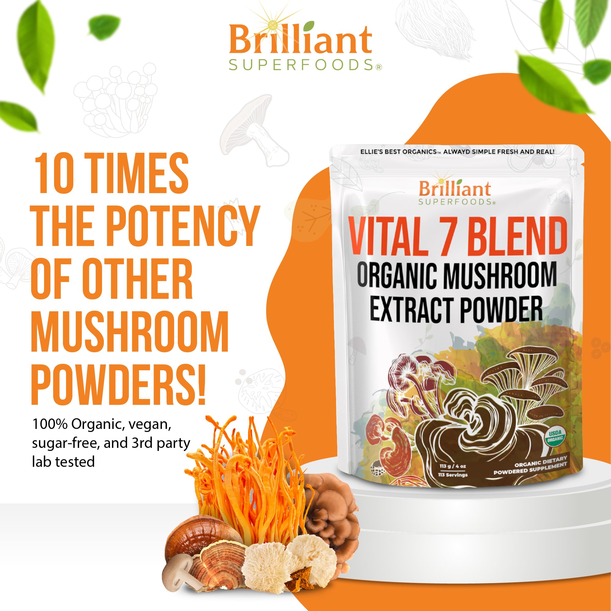 Powder texture close-up reveals fine, aroma-rich extract.