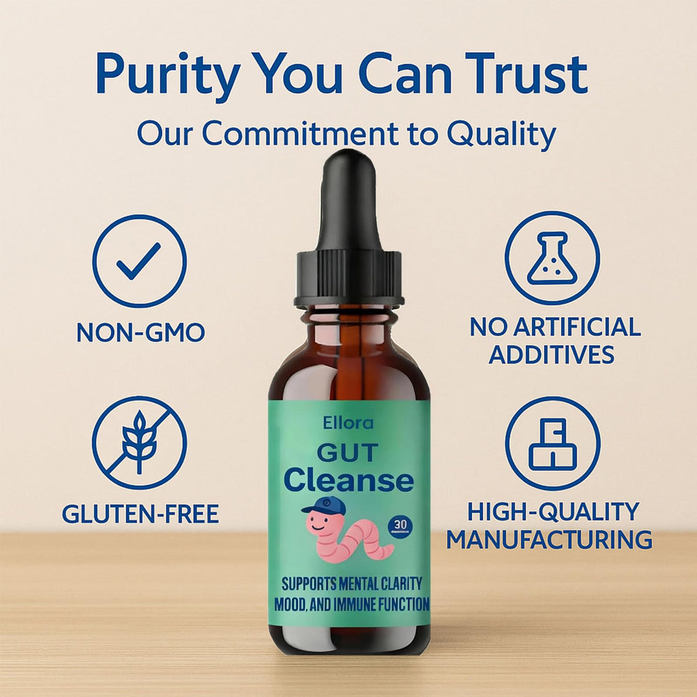ELLORA Gut Cleanse lifestyle image promoting a simple daily routine.