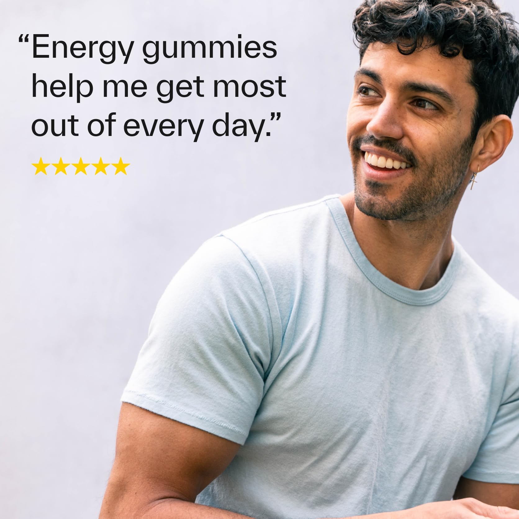 Elo Health energy gummies label detail highlights clean formula