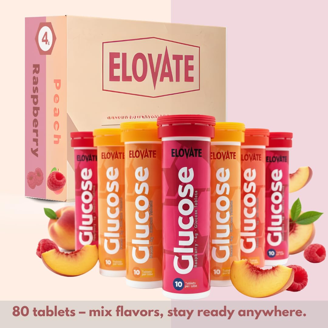 ELOVATE pocket-friendly glucose tablets for daily on-the-go energy
