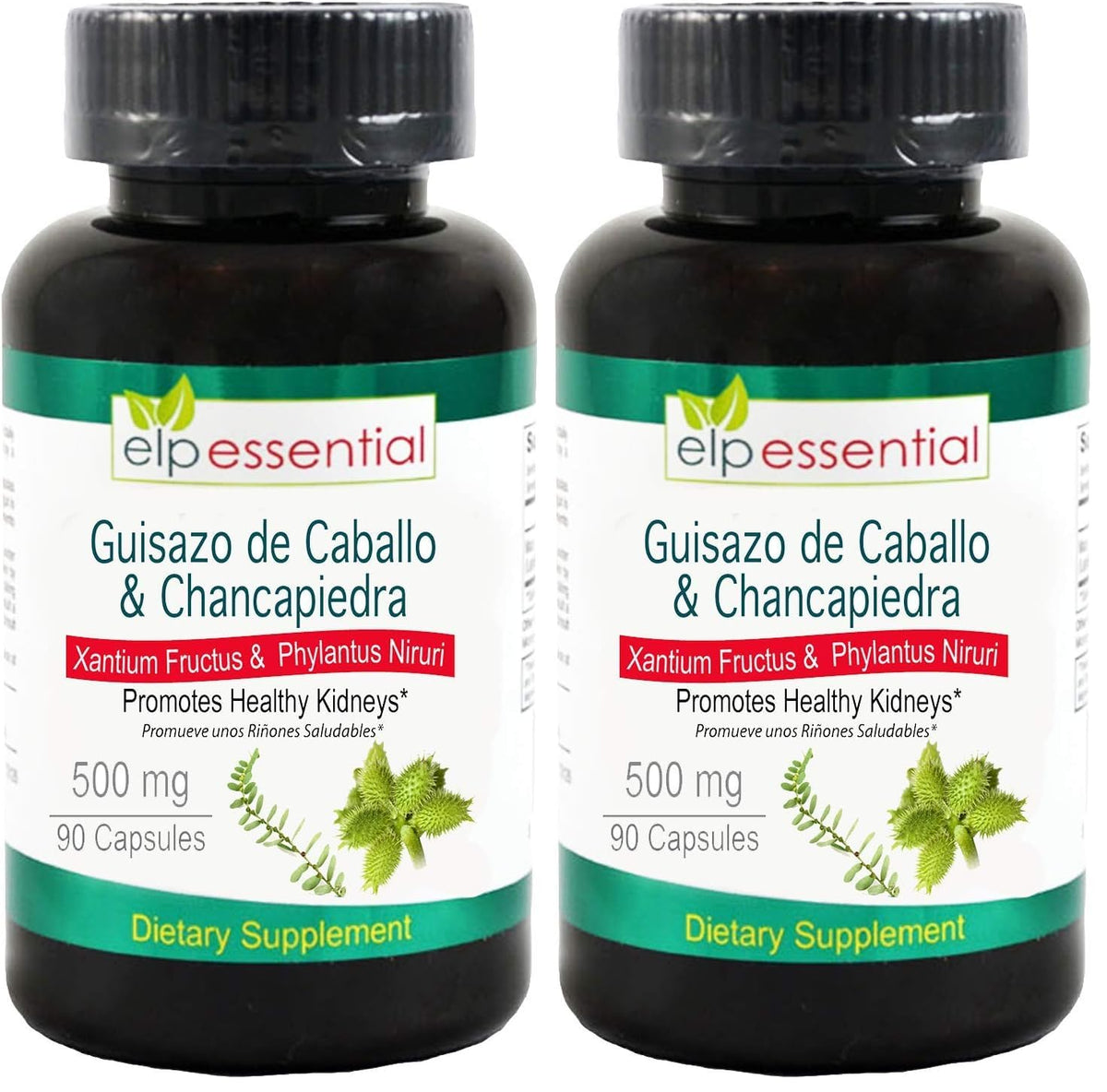 ELP Essential Guizazo Caballo bottle front showing daily kidney support.