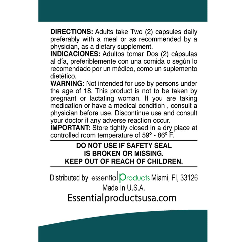 ELP Essential Guizazo Caballo 500 mg kitchen-use scene with capsules.