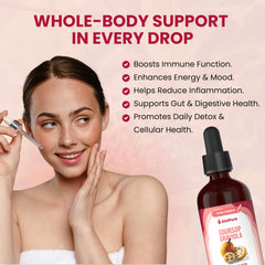 ElviPure Soursop liquid form highlights a smooth, fast-absorbing tincture.