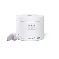 ELY-SIUM Matter bottle close-up shows omega-3 brain support for memory and focus