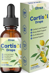 Elysx Cortisol Drops bottle front view for daily calm support.