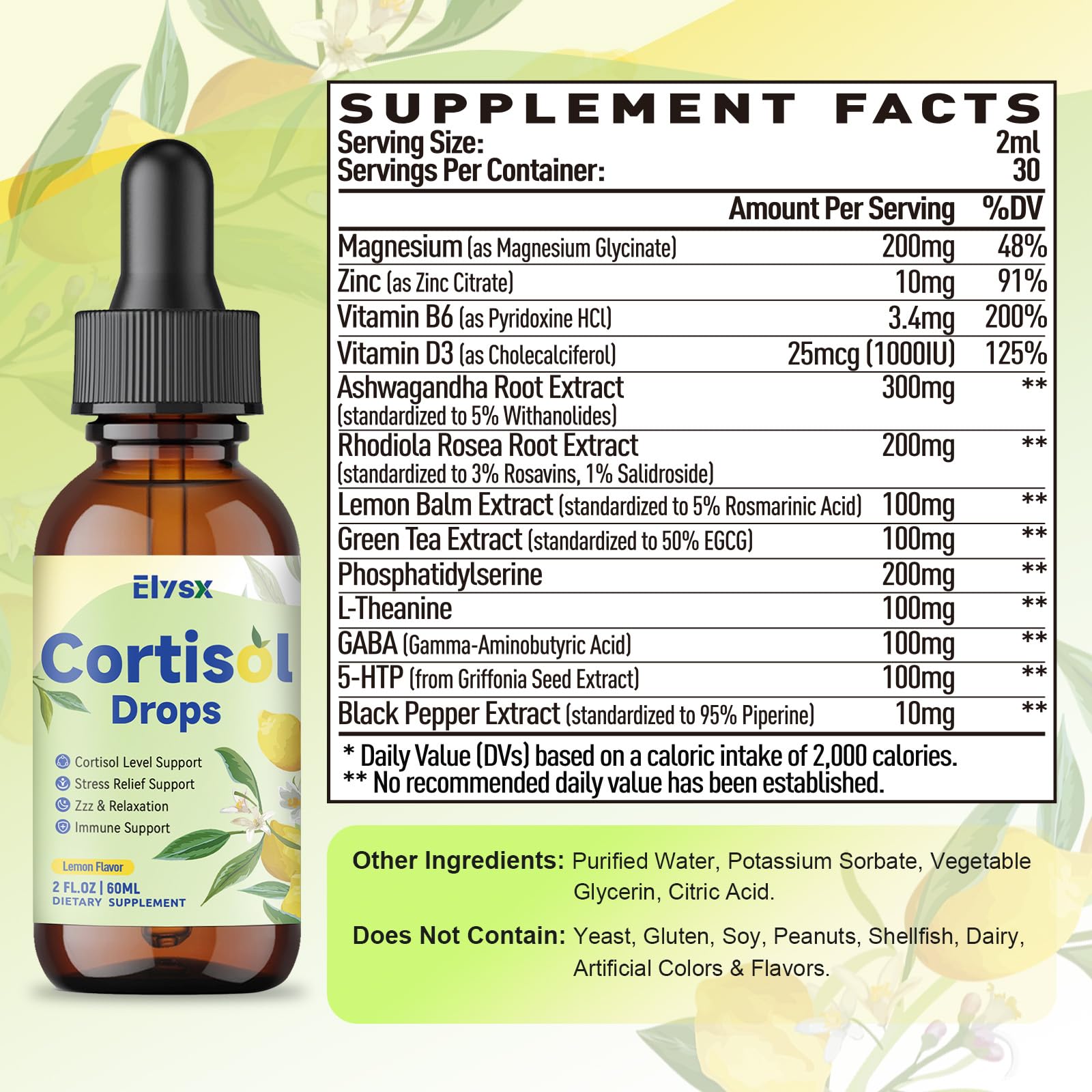 Elysx Cortisol Drops dropper ready for sublingual use.