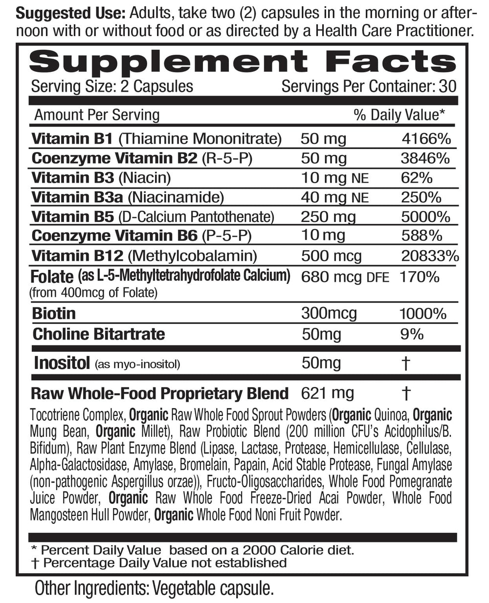 Emerald Labs B-Healthy capsules close-up highlighting vegan formula for brain and heart support.