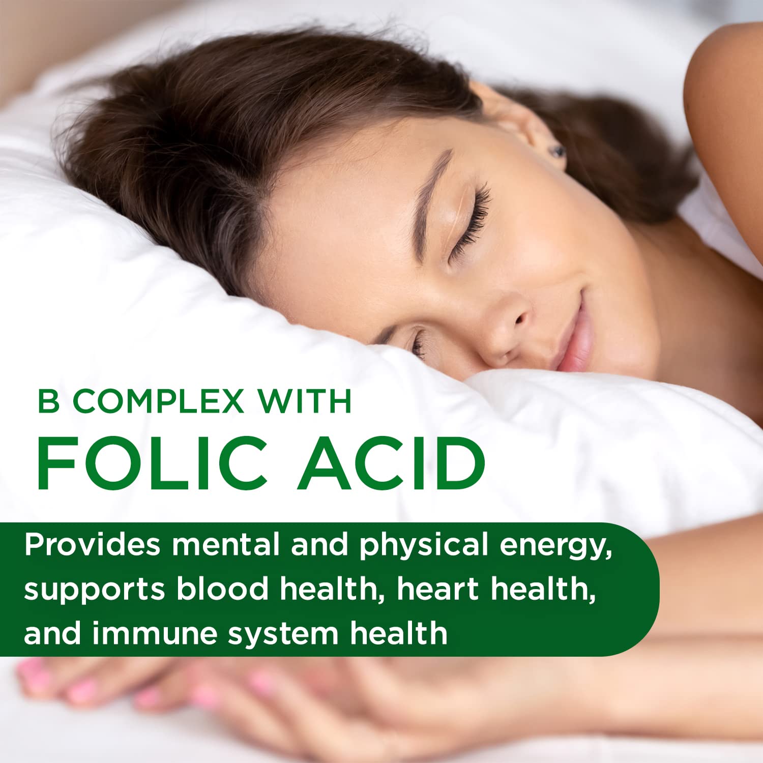 Emerald Labs B-Healthy label detail emphasizing methylated folate and full-spectrum B vitamins.