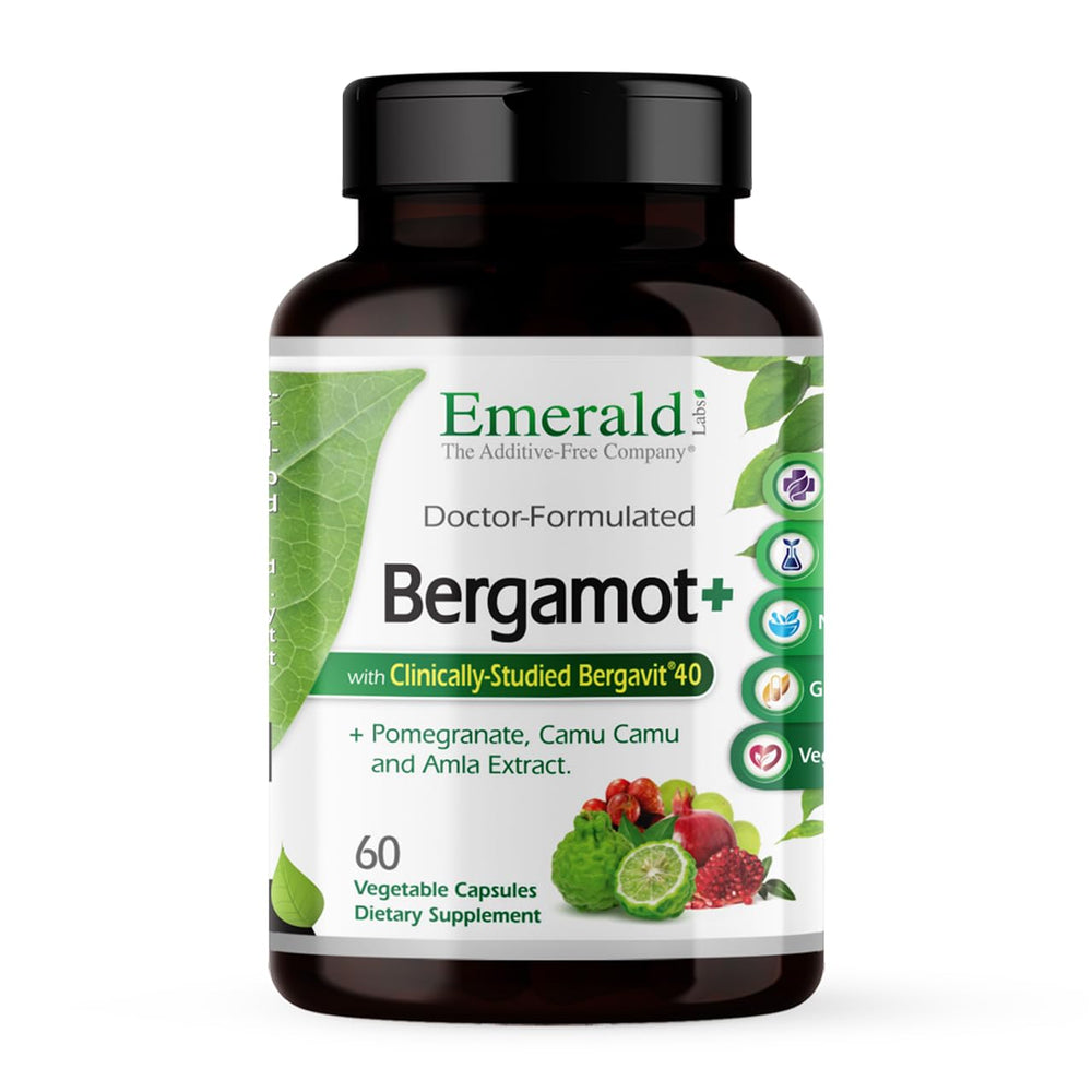 EMERALD LABS Bergamot+ bottle for daily metabolism and heart health support