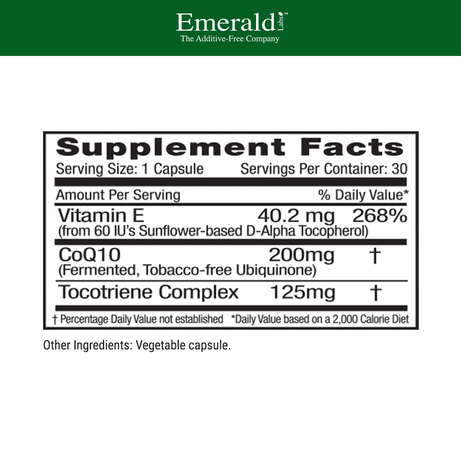 Emerald Labs CoQ10 200mg capsules closeup highlighting soft gels for energy support